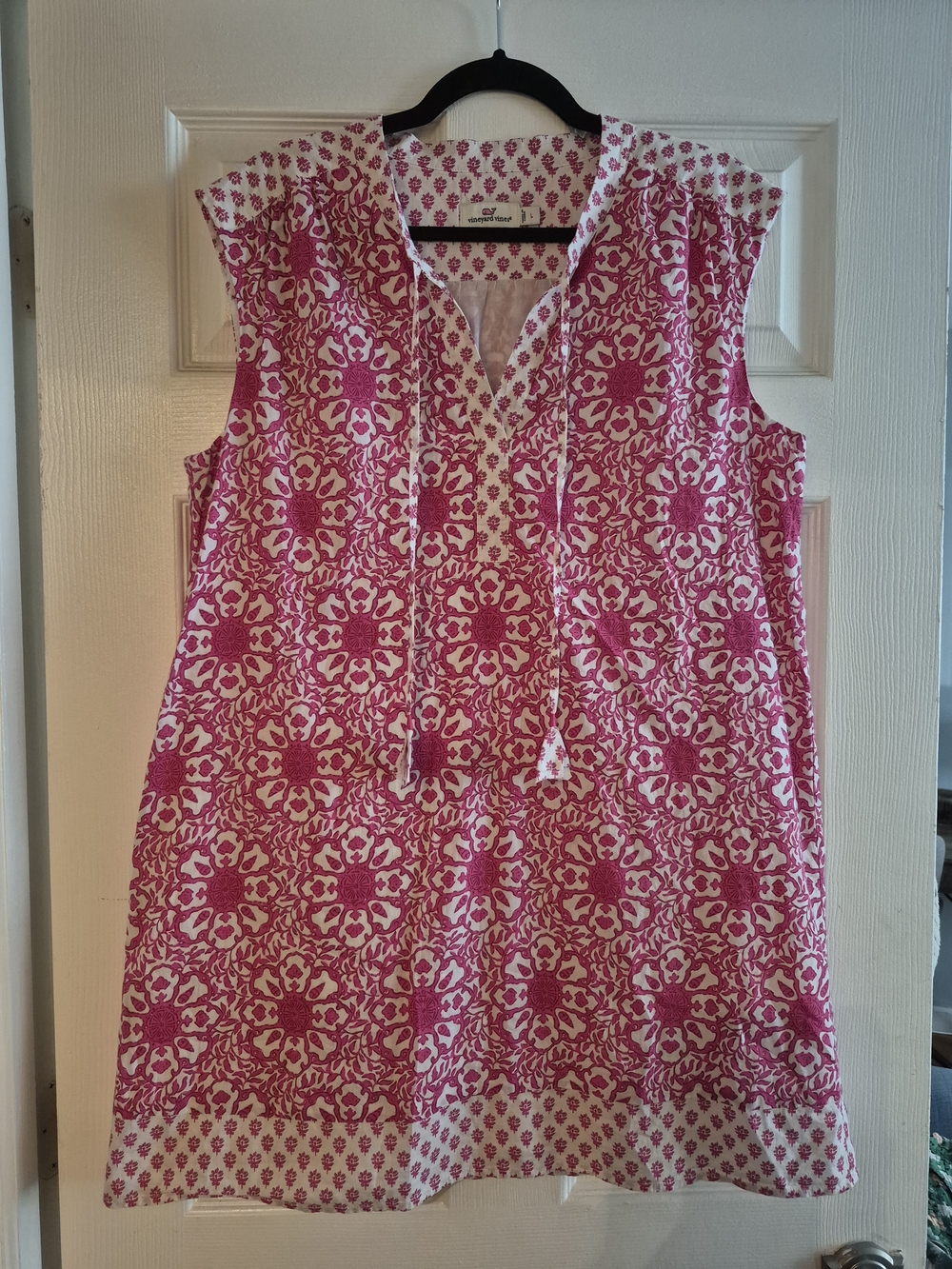 Vineyard Vines Pink Floral-Print Sleeveless Tunic